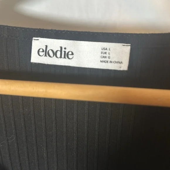 Cropped ribbed long sleeved tee - Picture 4 of 5